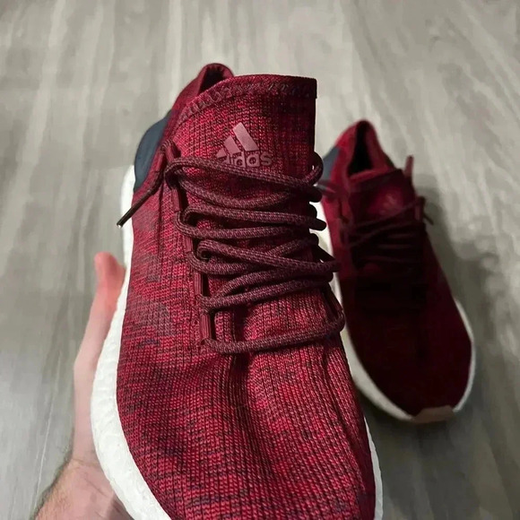 Men's Adidas Pureboost Size 10 Color Maroon - Picture 3 of 7
